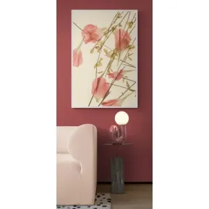 Schilderij Rain of flower leaves - Frame BL White