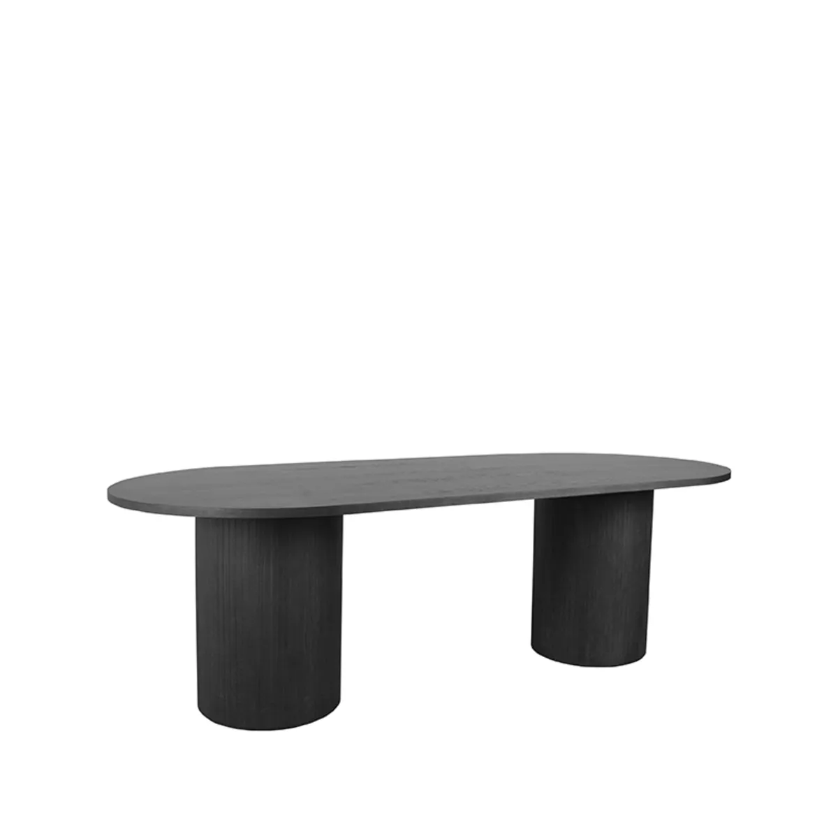 Eettafel Oliva 240x120x75 cm - Zwart - Eiken