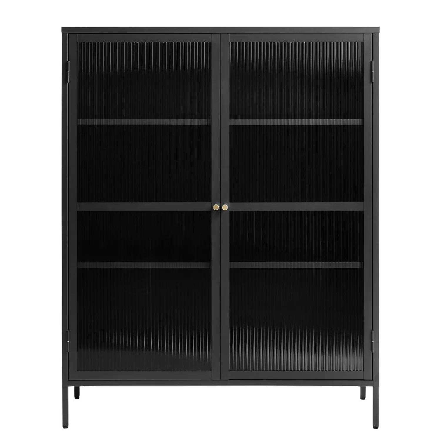 Vitrinekast Bronco Zwart H140cm