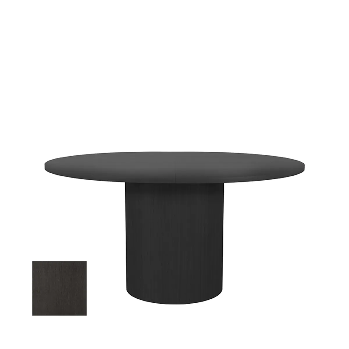 Eetkamertafel Oliva - Zwart - Eiken