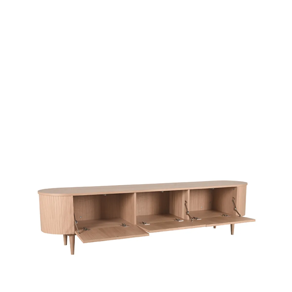 Tv-meubel Oliva - Zwart - Eiken