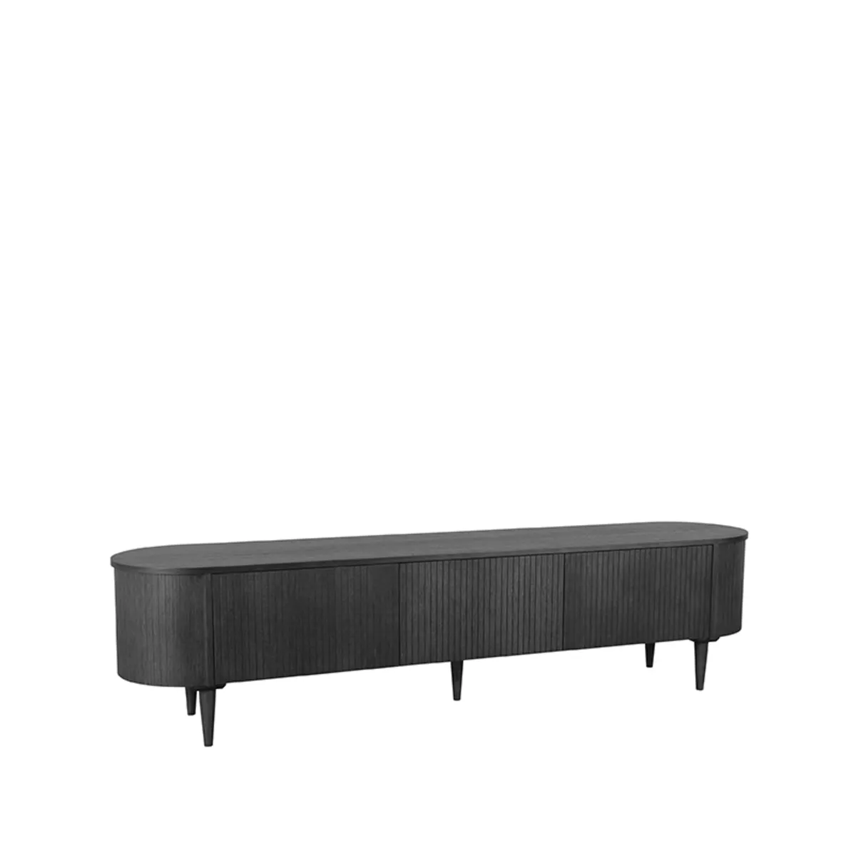 Tv-meubel Oliva - Zwart - Eiken