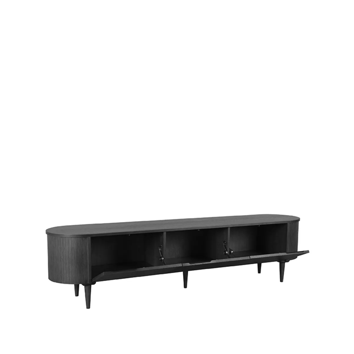 Tv-meubel Oliva - Zwart - Eiken