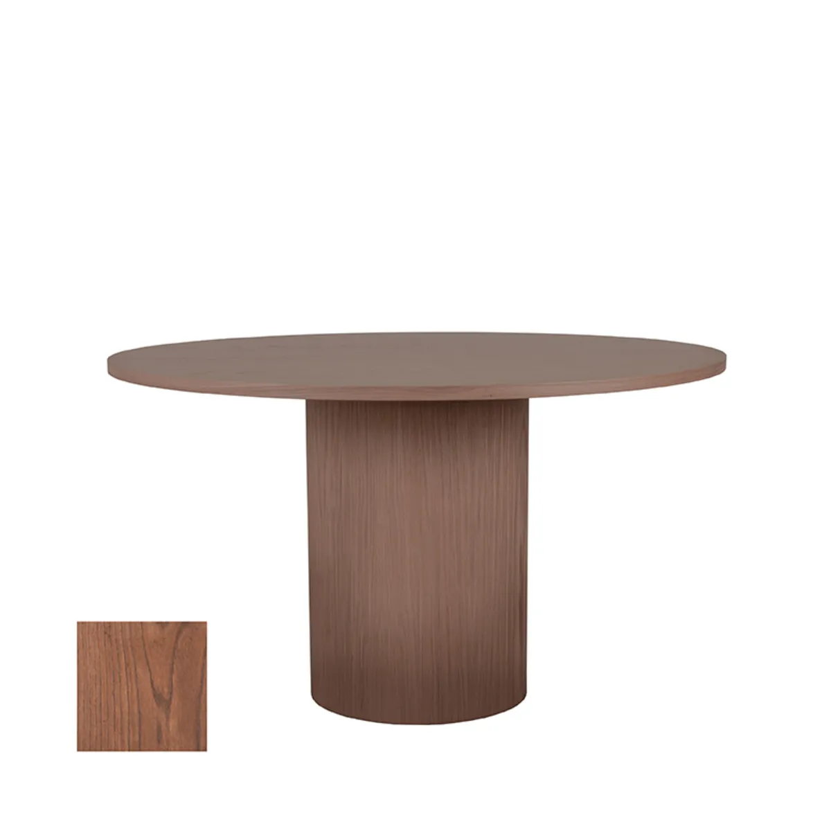 Eettafel Oliva 130x130x75 cm - Walnoot - Eiken