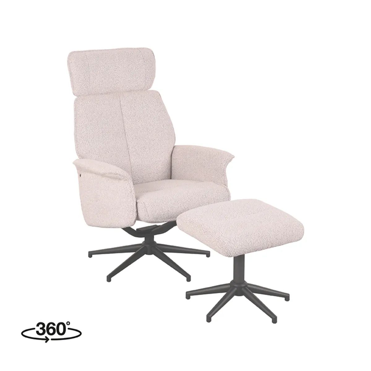 Fauteuil Verdal - Naturel - Boucle