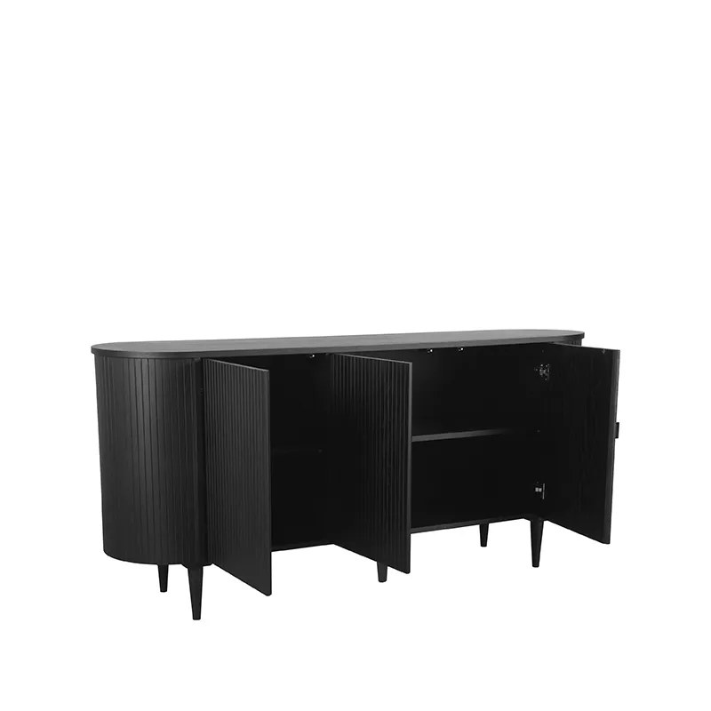 Dressoir Oliva - Zwart - Eiken