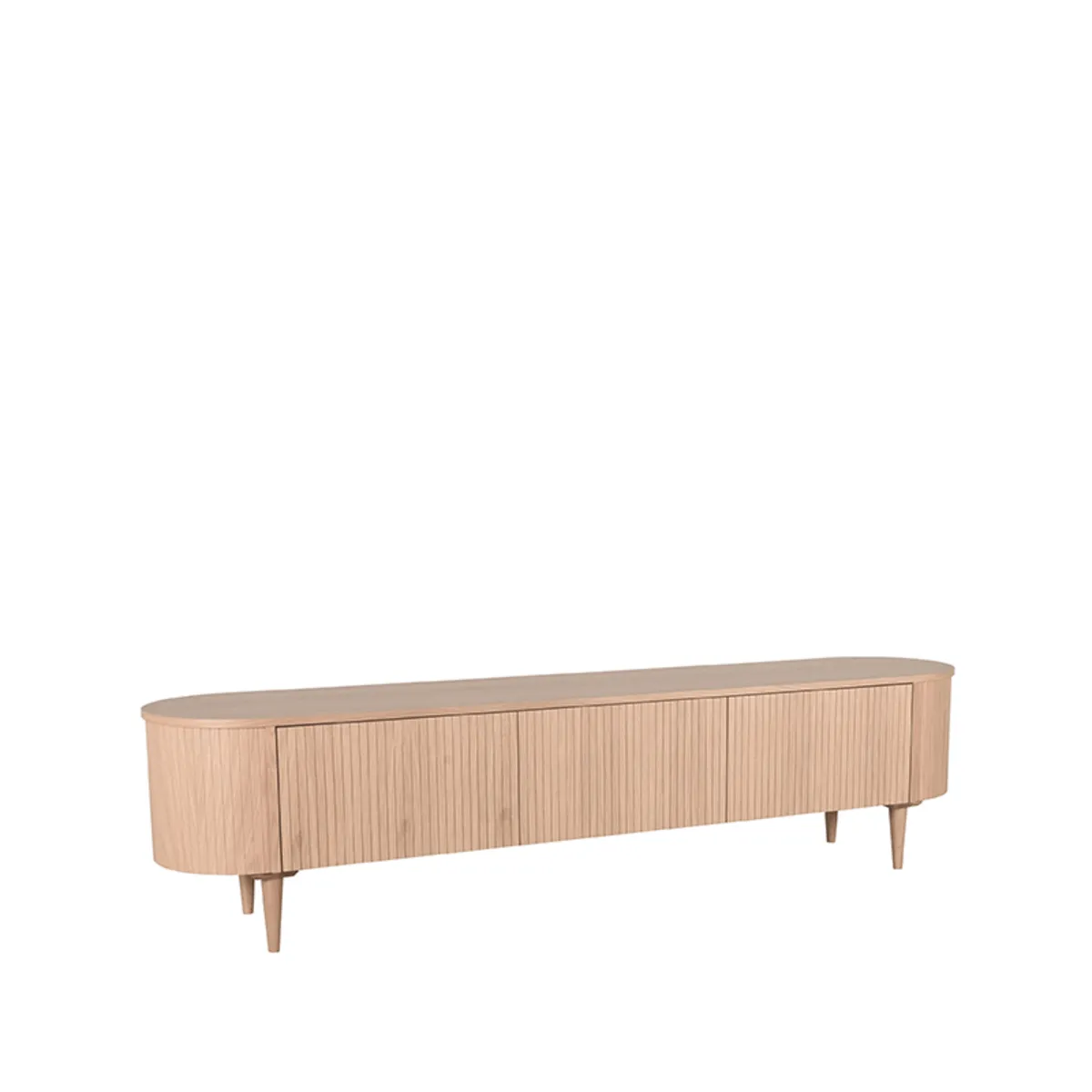 Tv-meubel Oliva - Zwart - Eiken