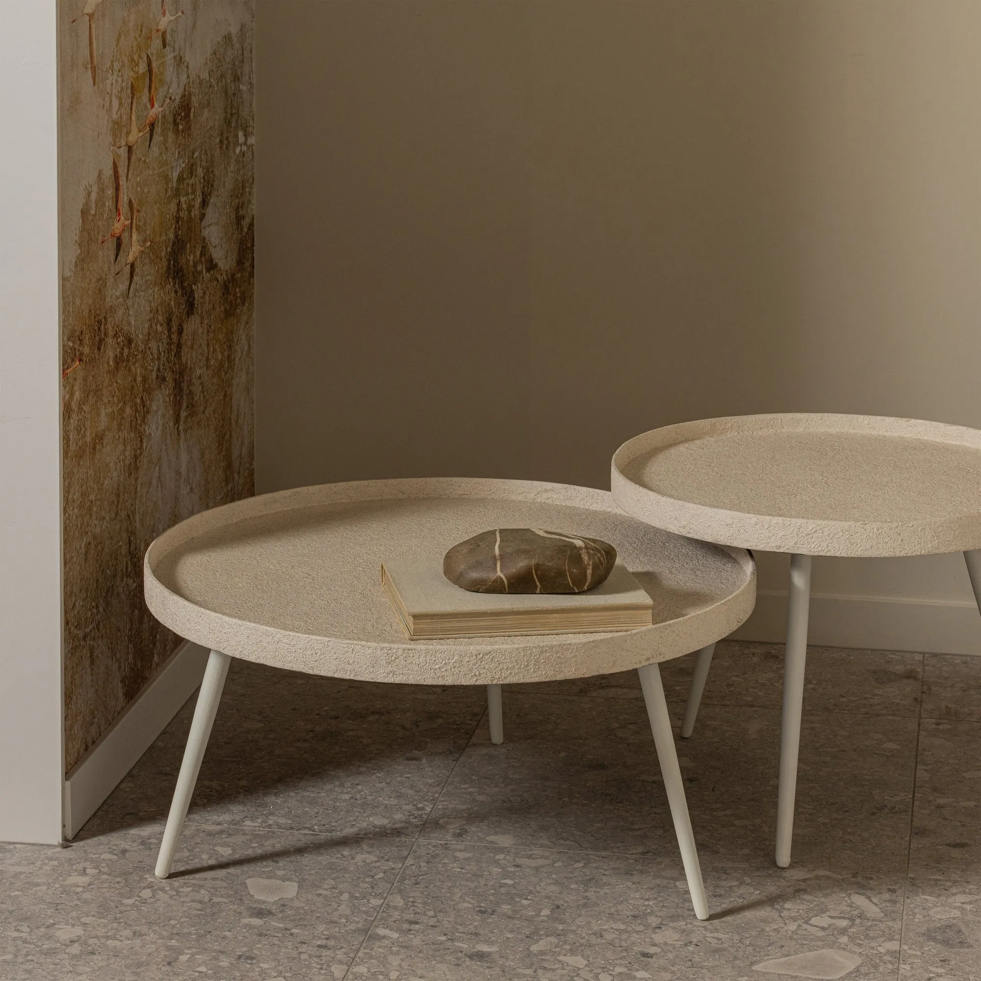 BOUNDS BIJZETTAFEL XL HOUT/METAAL NATUREL 40xØ76