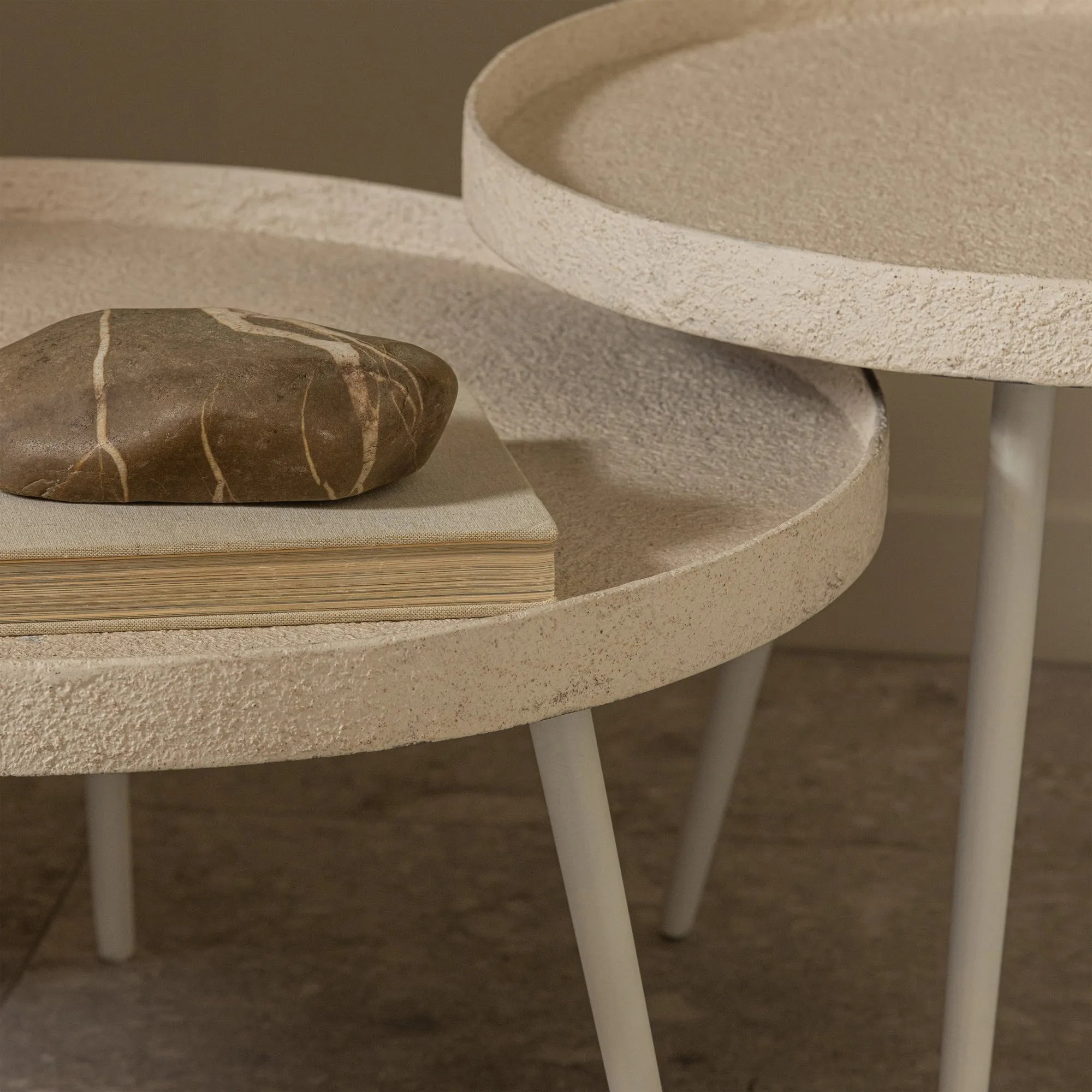 BOUNDS BIJZETTAFEL XL HOUT/METAAL NATUREL 40xØ76