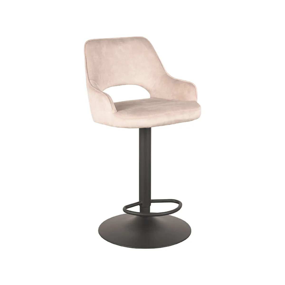 Barkruk Fer - Naturel - Velours