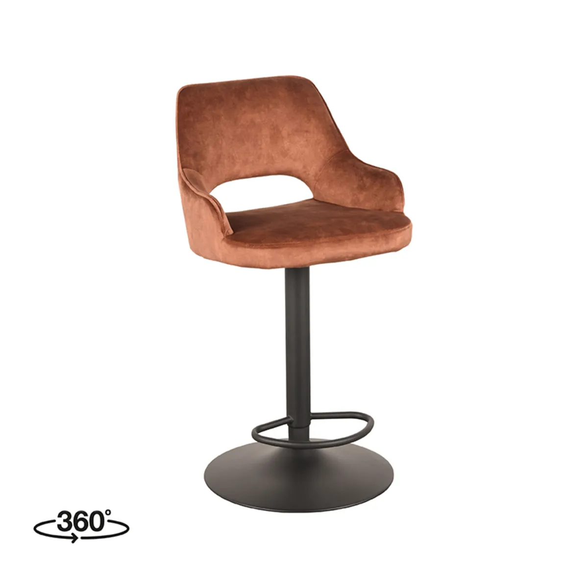 Barkruk Fer - Rust - Velours