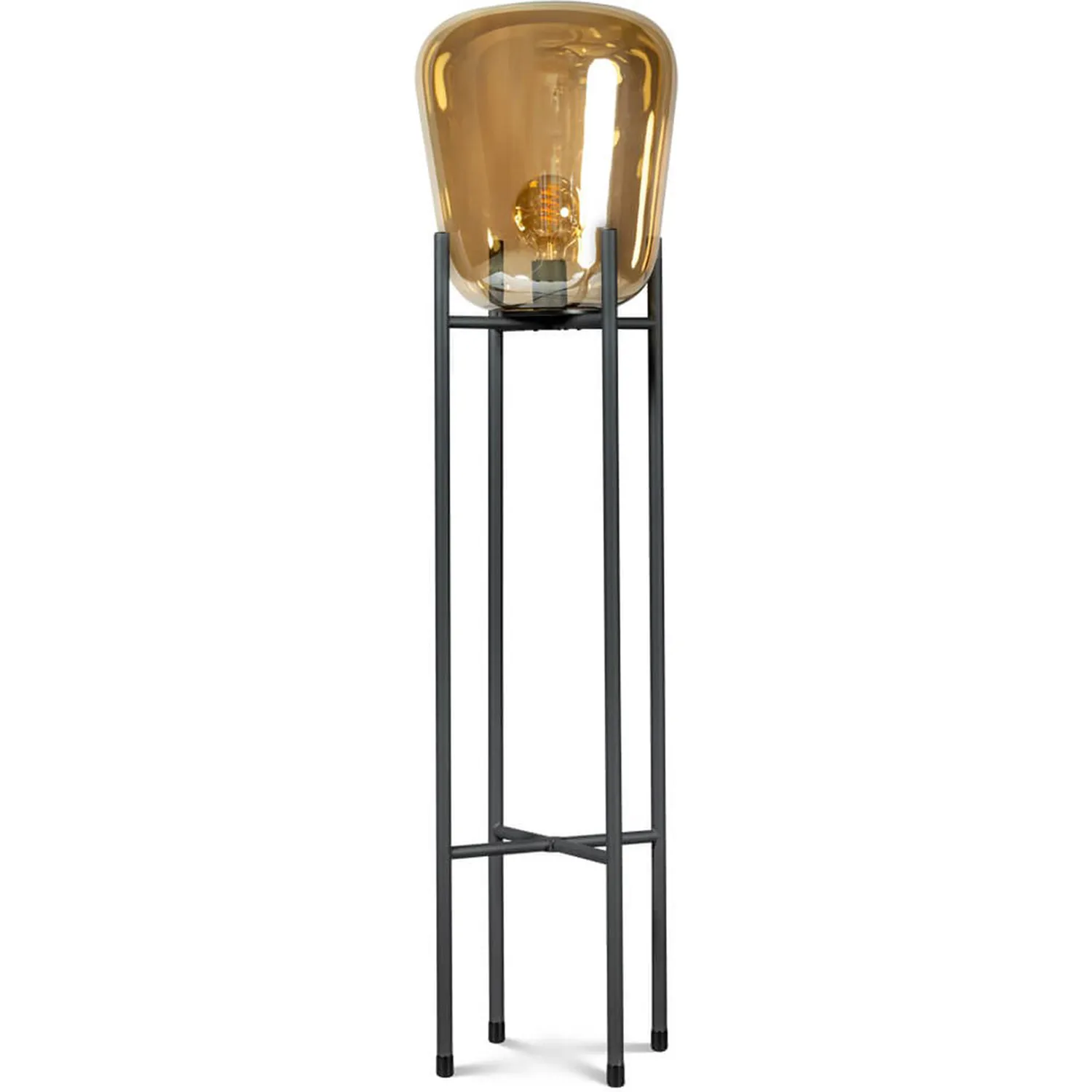 Benn Gold Vloerlamp 1x E27 60W Zwart