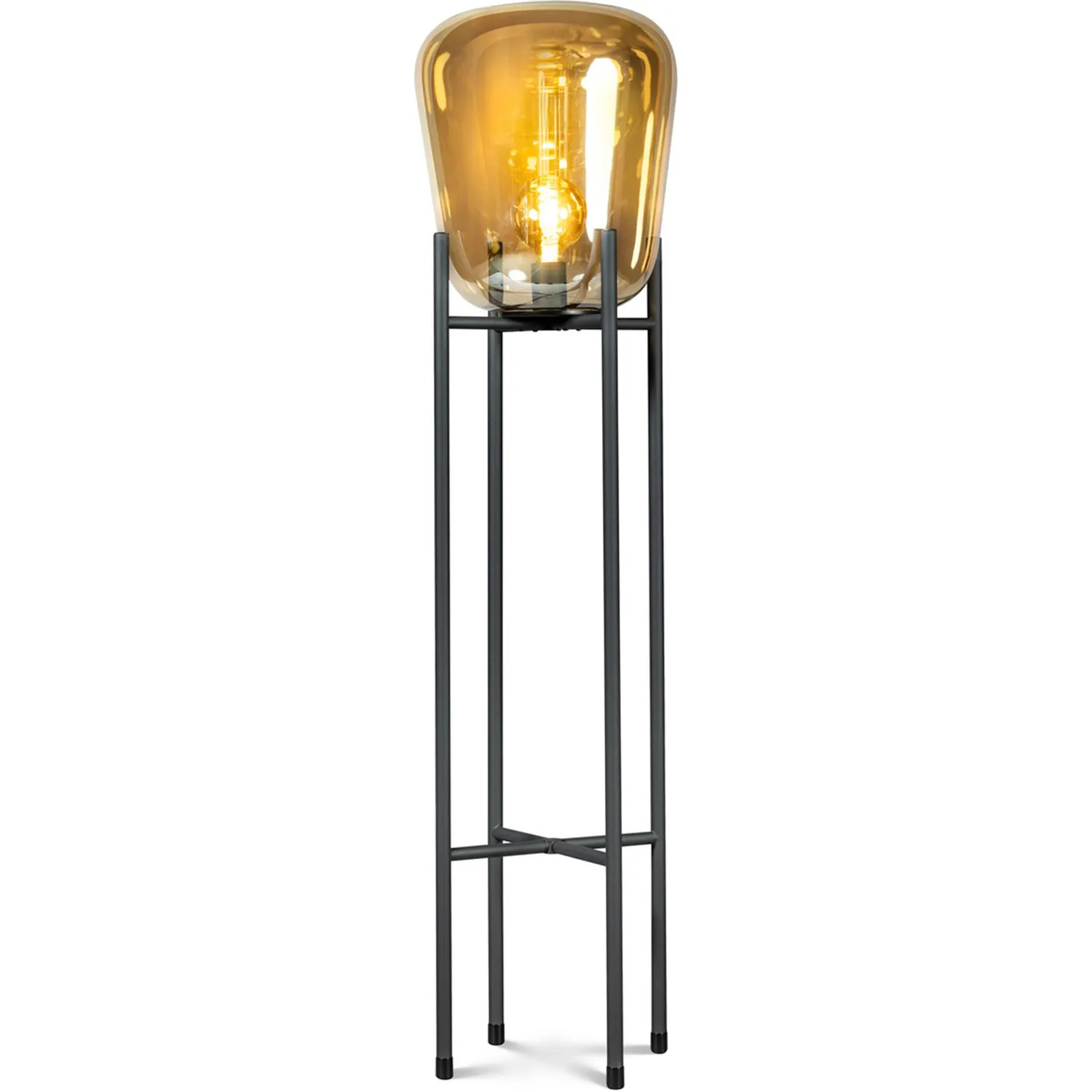 Benn Gold Vloerlamp 1x E27 60W Zwart