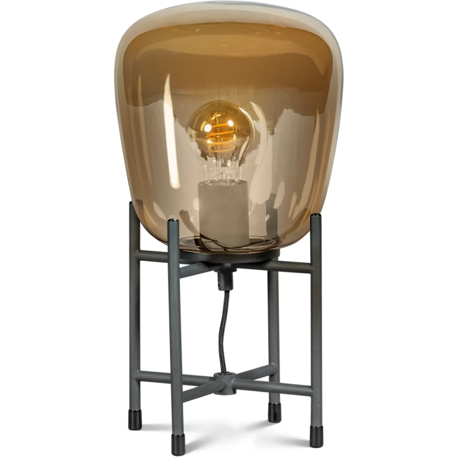 Benn Gold mini Tafellamp 1x E27 60W Zwart