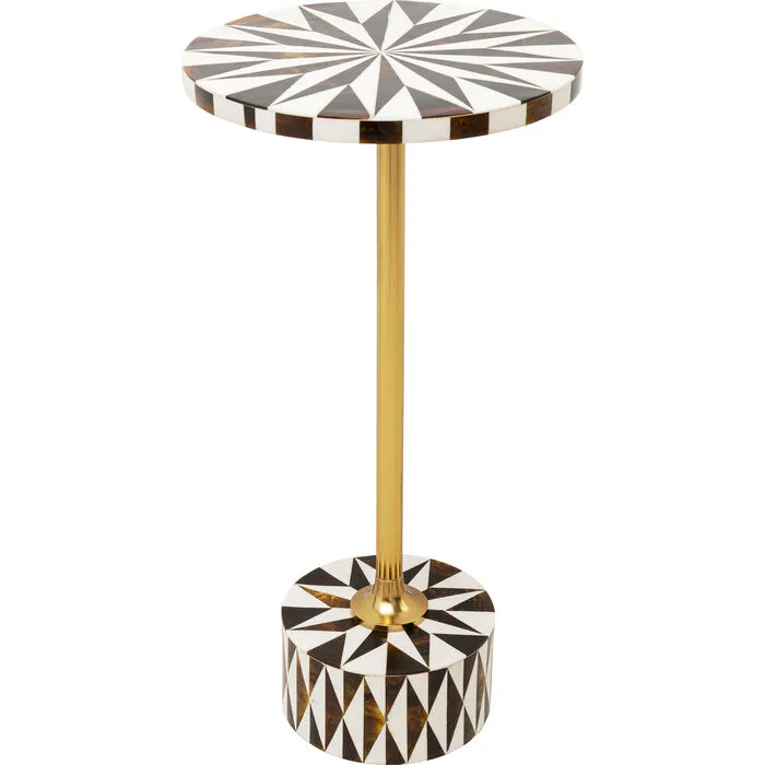 Bijzettafel Domero Star Brown White Ø25cm