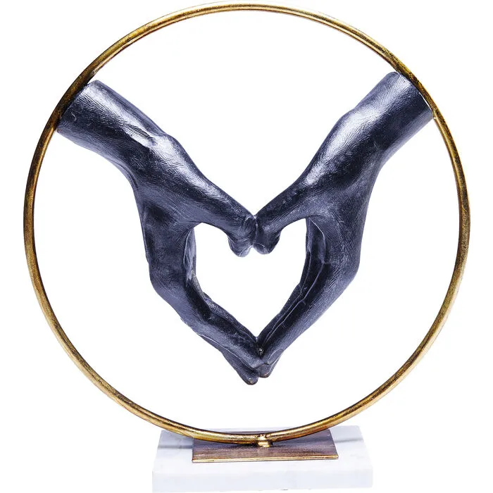 Decofiguur Elements Heart Hand 33,5cm