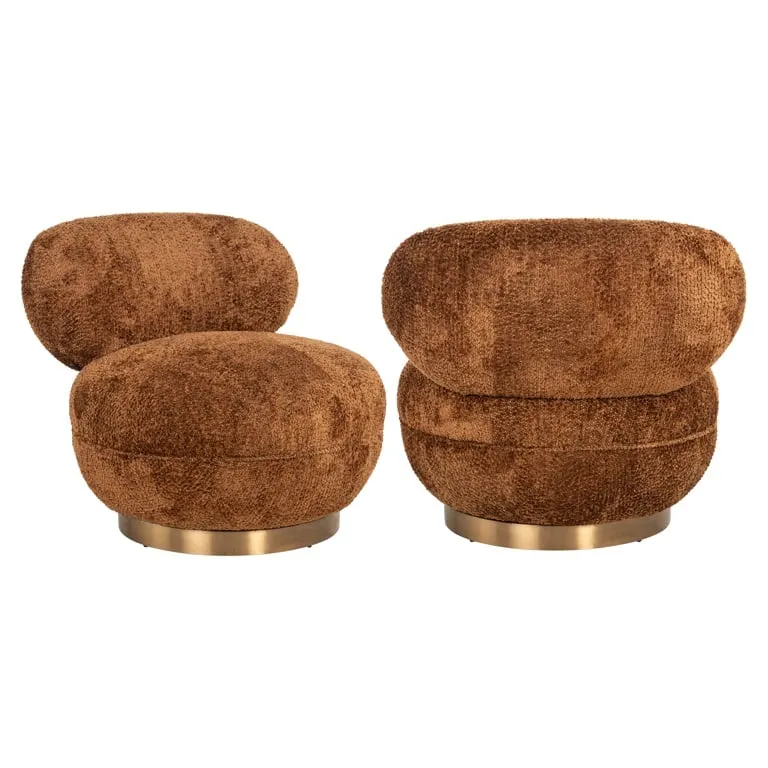 Draaifauteuil Jace Lovely cinnamon (Be Lovely 603 Cinnamon)