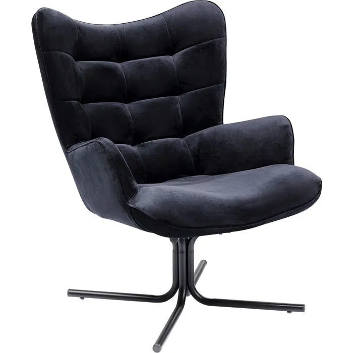 Draaistoel Oscar Velvet Black