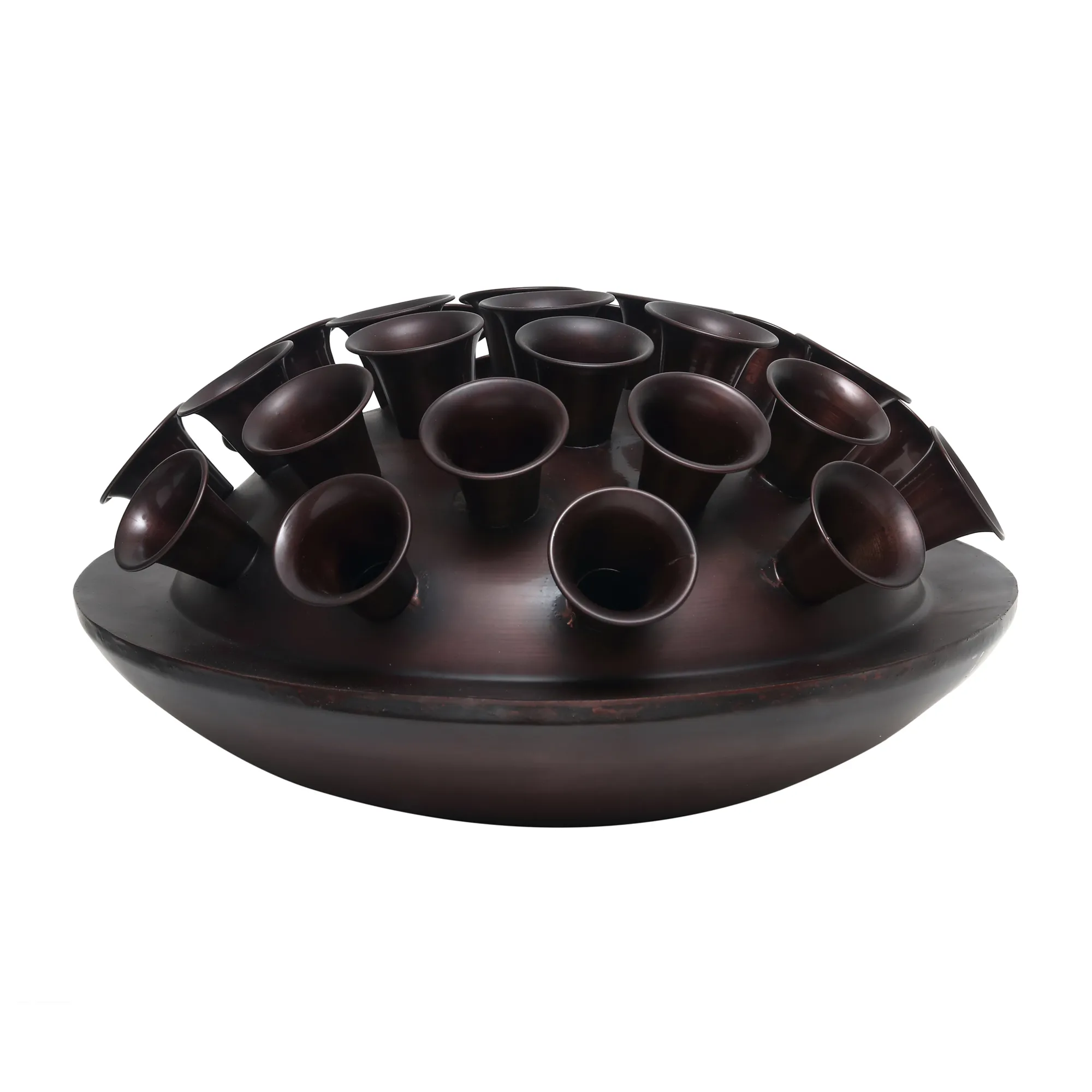 INACT Nadine copper oxidise Iron vase low round Showroommodel