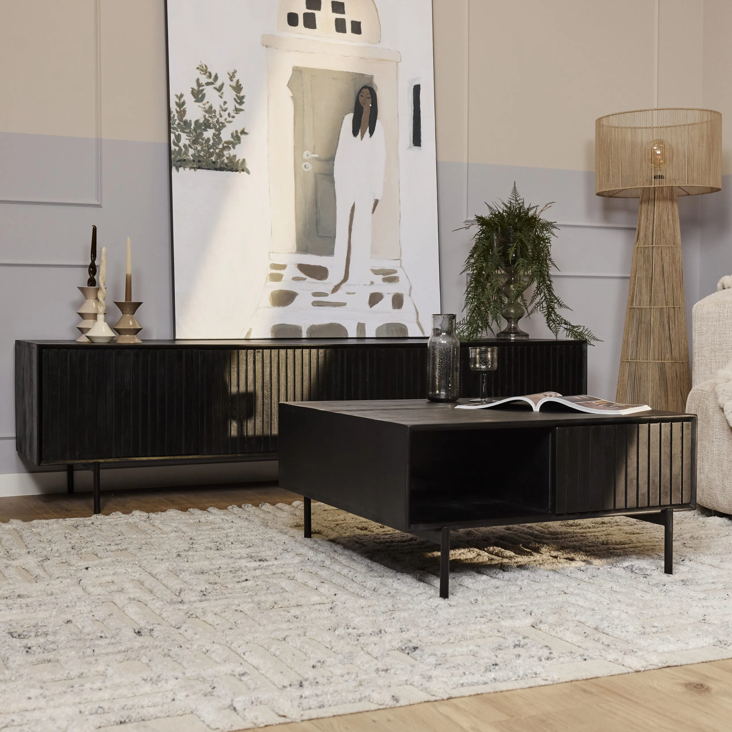 Salontafel Madison | 80×80 cm Zwart
