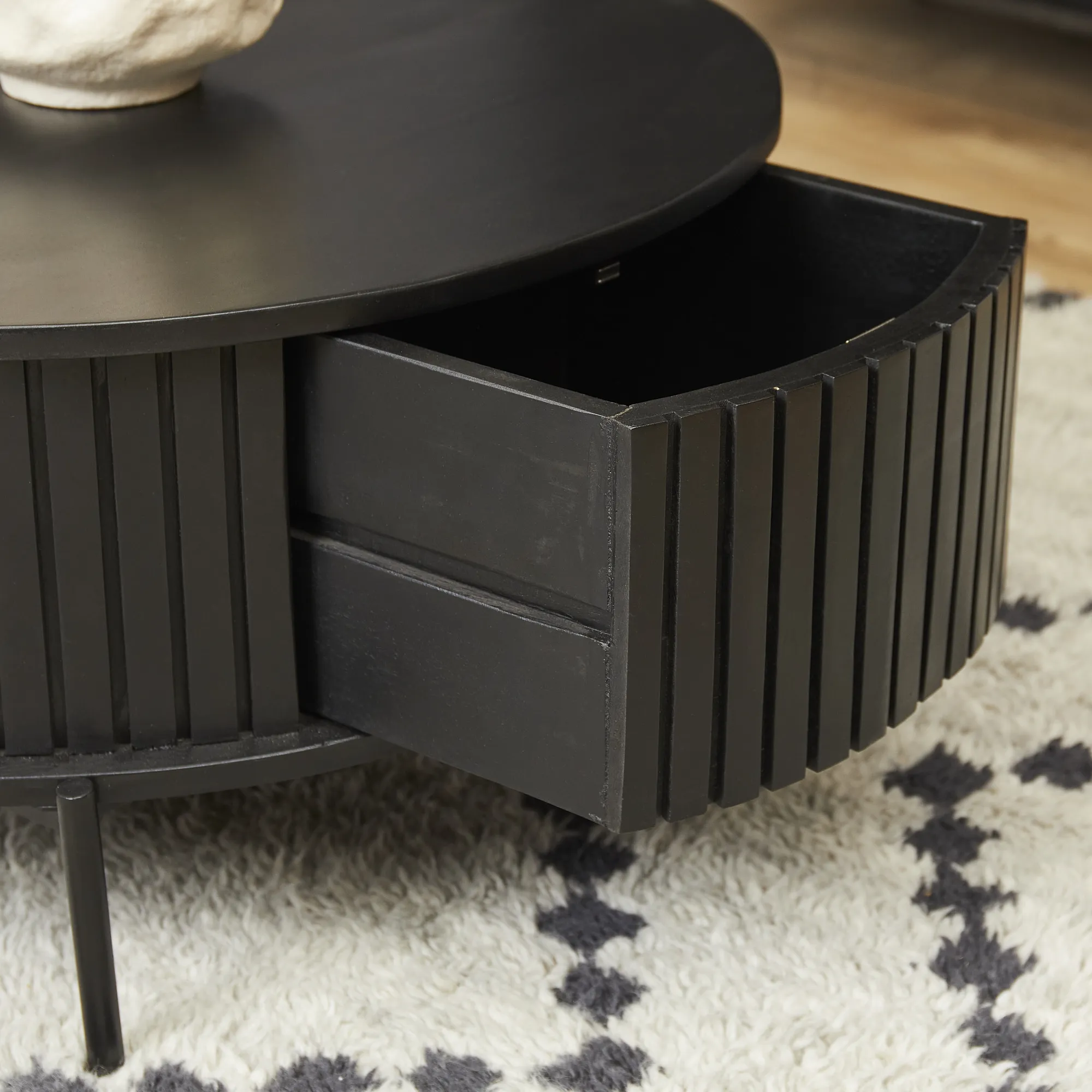 Salontafel Madison | Rond Zwart