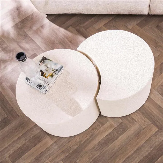 Salontafel set/2 stone moonset / Marmer composiet
