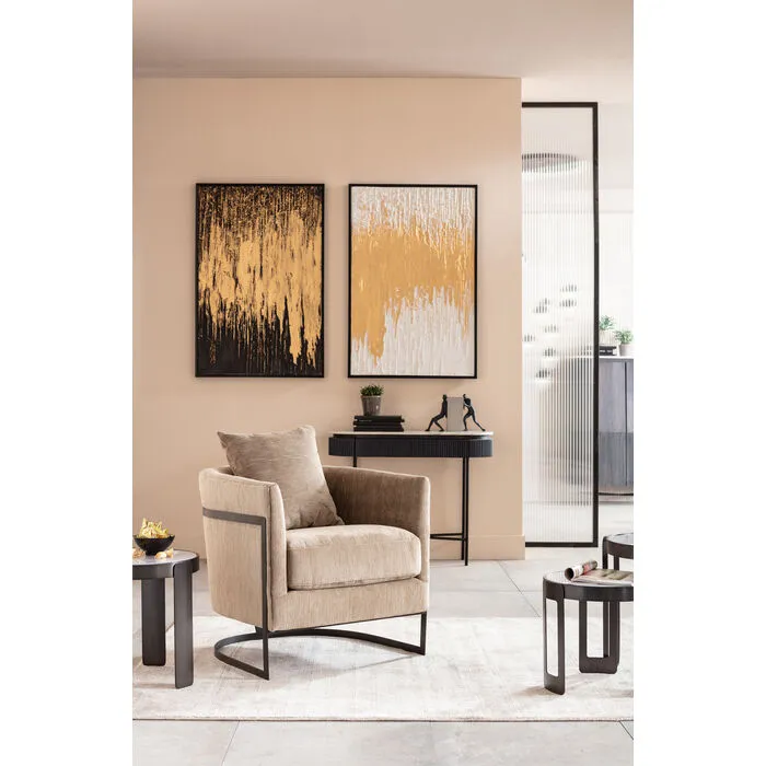 Schilderij Abstract Zwart 80x120cm