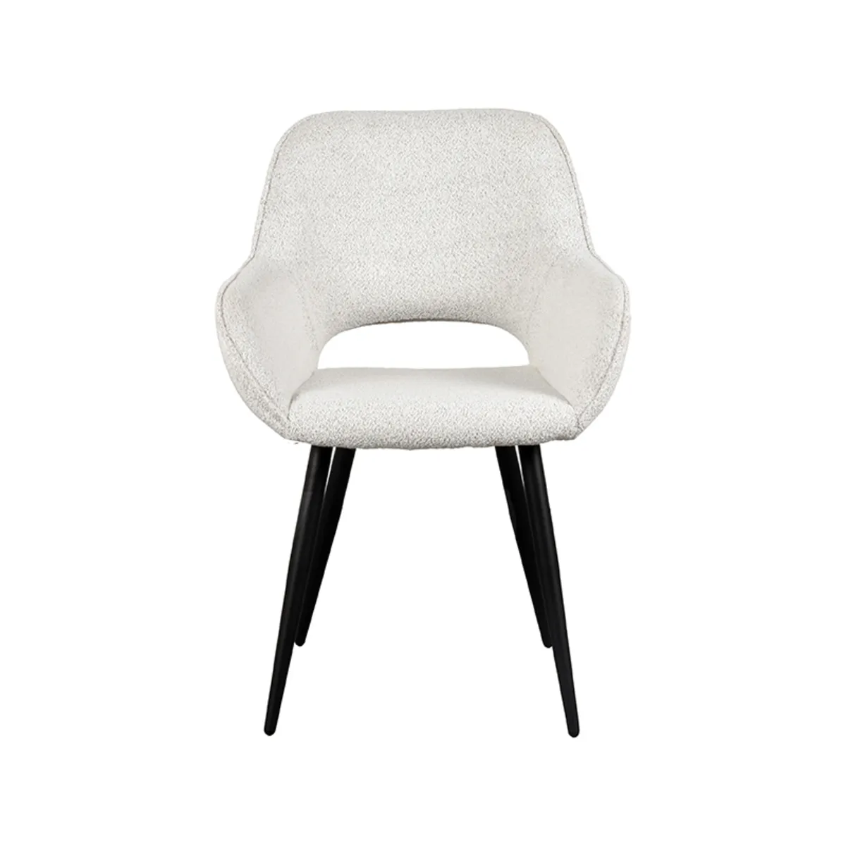 Set V 2 - Eetkamerstoel Fer - Wit - Boucle