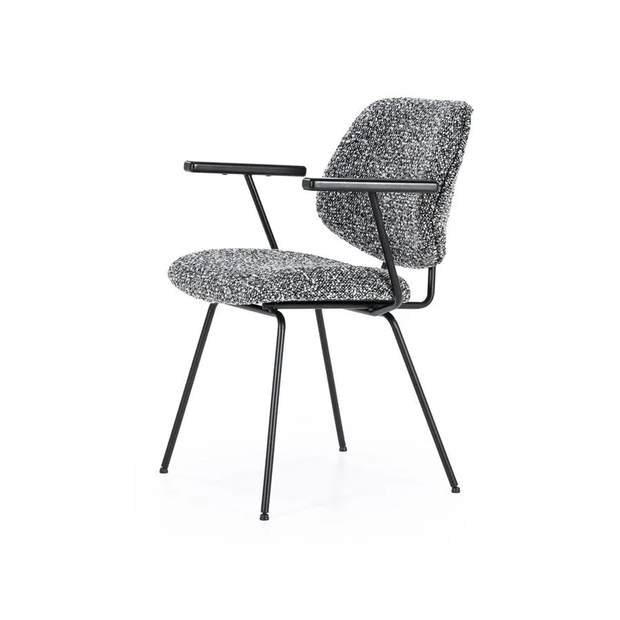 Stoel Jon met arml - zwart Maywood