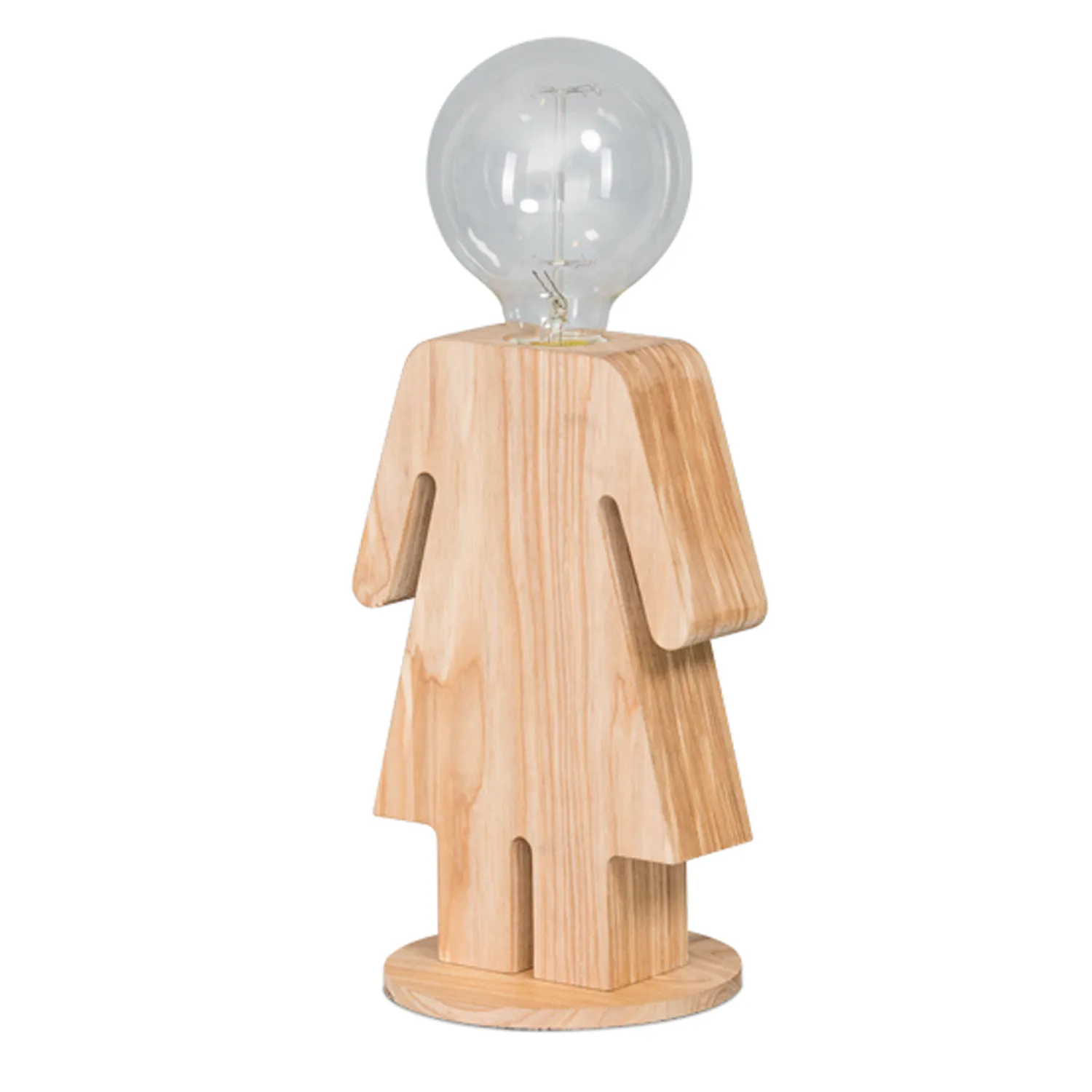 Tafellamp Eve Wood Vrouw 24cm 1x E27 Hout