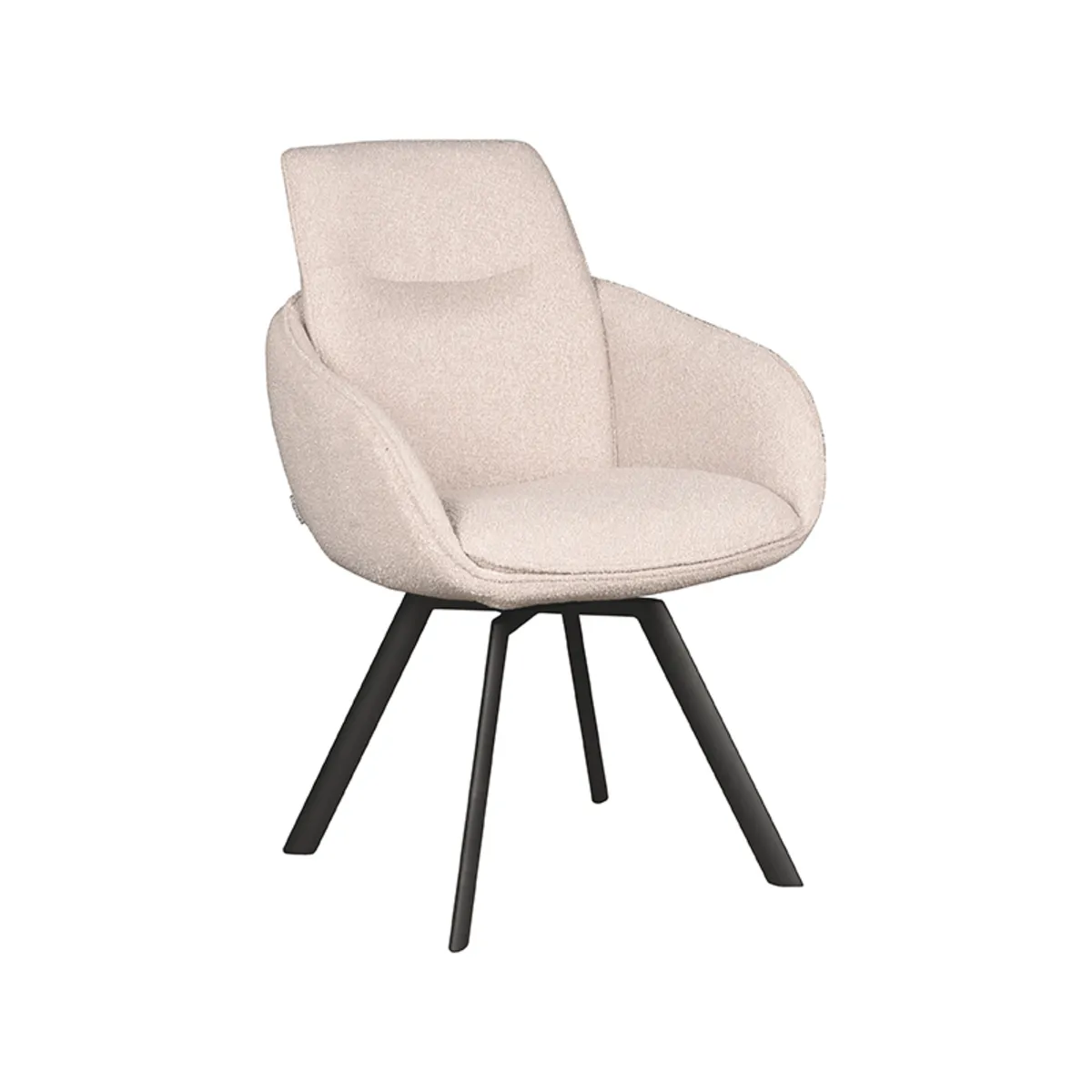 Eetkamerstoel Beauty - Naturel - Boucle