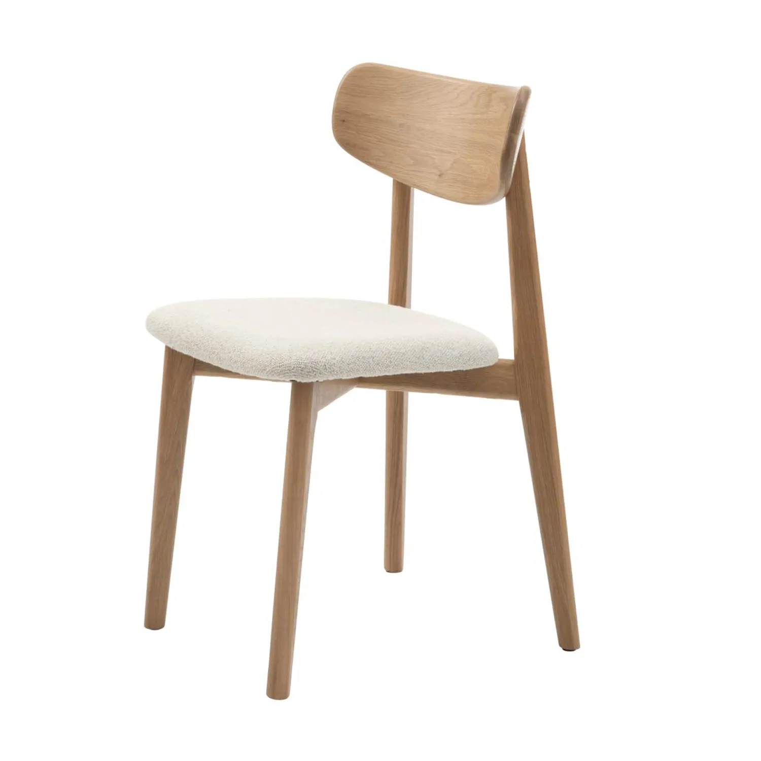 Eetkamerstoel Elim Off White Bouclé