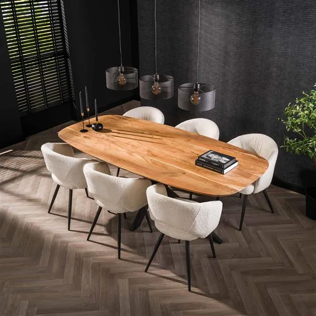 Eetkamertafel 215 Arhus solid / Massief acacia naturel