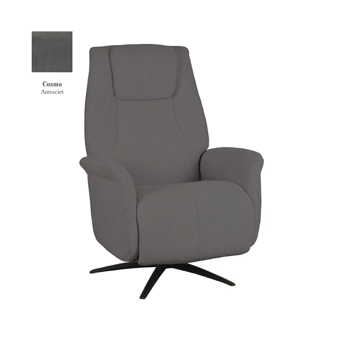 Fauteuil Stockholm - Antraciet - Cosmo - Elektrische