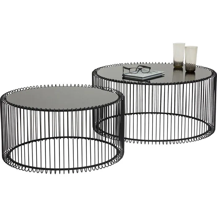 Salontafel Wire Zwart (2-delig)