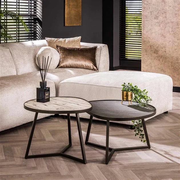 Salontafel set/2 slate driehoek / Leisteen