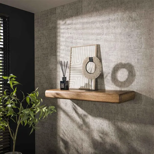 Wandplank 118 sleek / Massief mango zandkleur