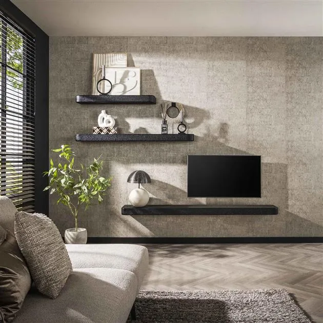Wandplank 150cm metallic / Grijs