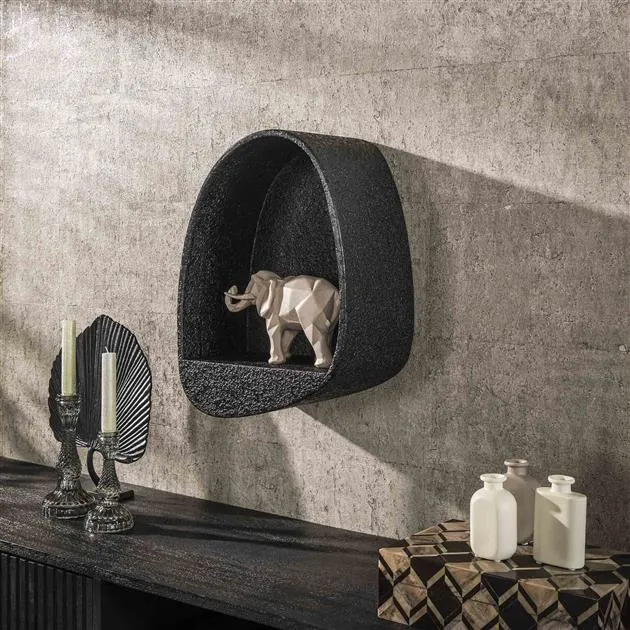 Wandschap metallic druppel / Grijs
