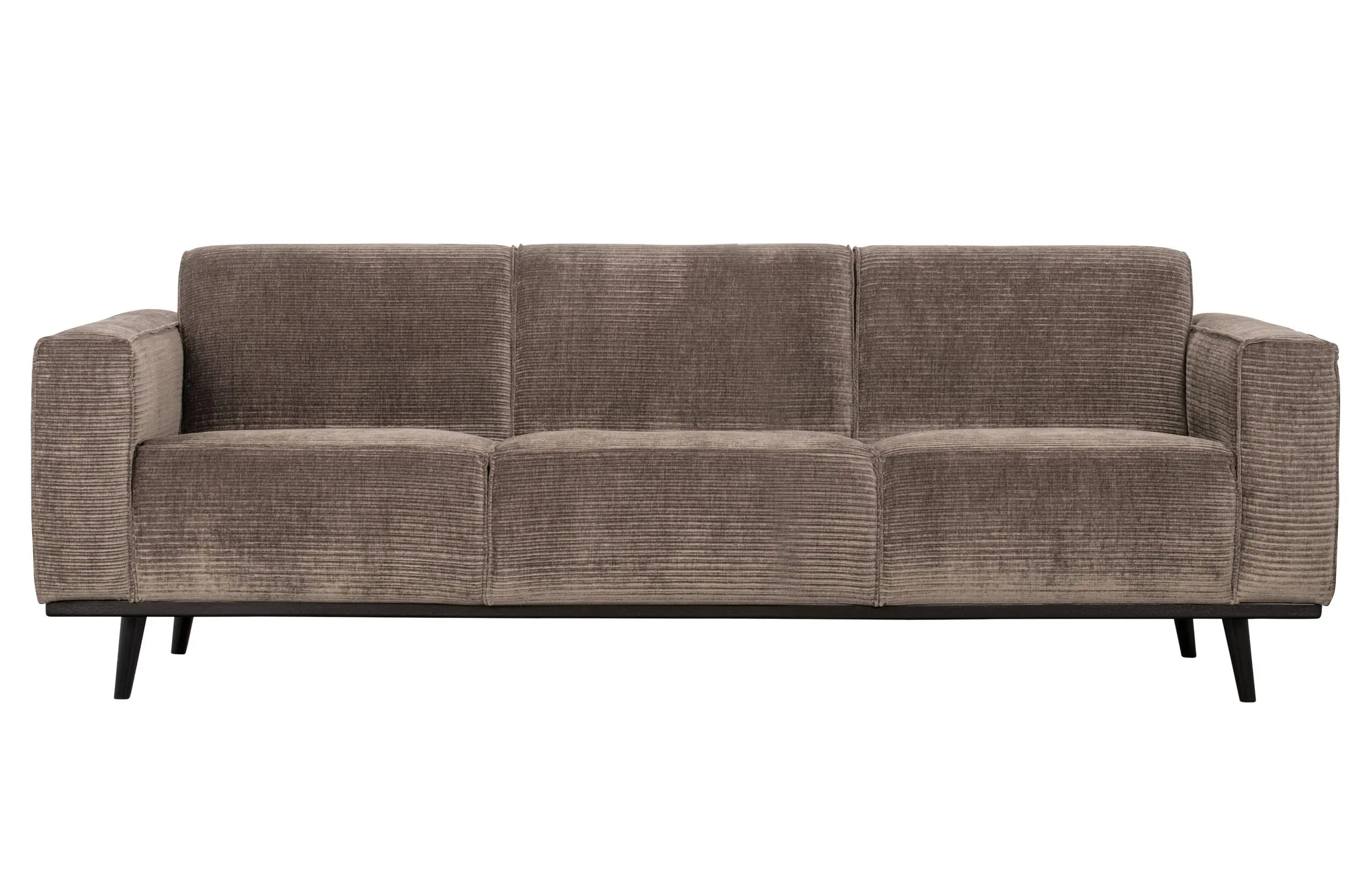 Showroommodel, zelf afhalen!  Statement 3-zits Bank 230 Cm Brede Platte Rib Taupe