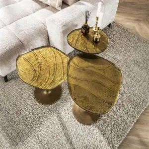Bijzettafel Eclipse M / Goud antiek finish