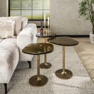 Bijzettafel Eclipse M / Goud antiek finish