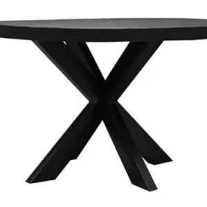 Showroommodel, zelf afhalen! Eettafel Black Circle III 120 Zwart Mangohout