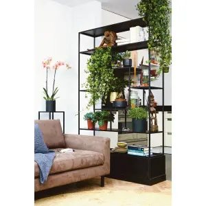 Showroommodel, zelf afhalen! Fons Vakkenkast Metaal/hout Mat Zwart [fsc]