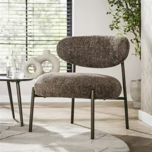 Fauteuil Round / Tissee cargo bruin