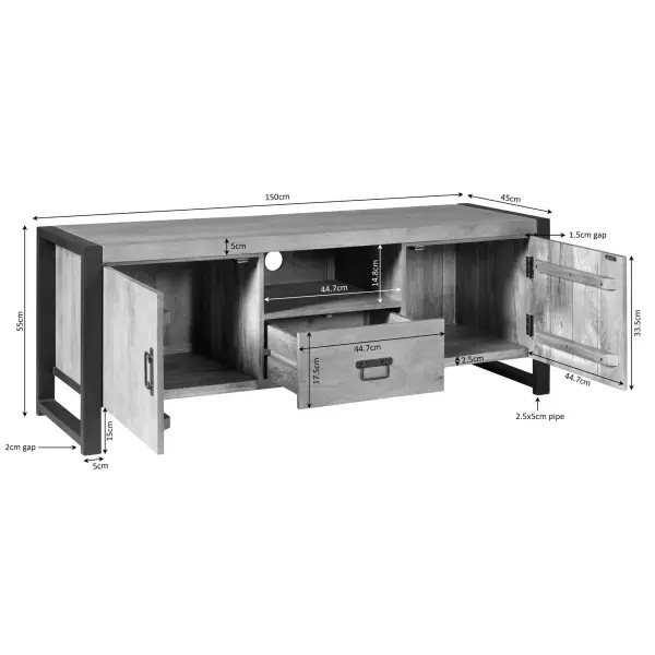 Tv Meubel Boaz 2-drs 150 cm