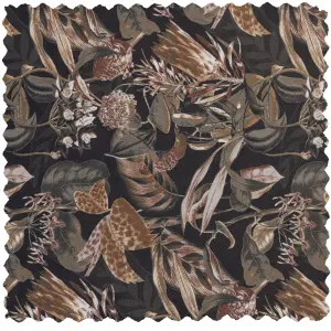 VOGUE BARSTOEL 80 CM VELVET BOUQUET ZWART