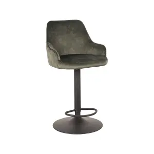 Barkruk Fender - Hunter - Velours - Zithoogte 64-84