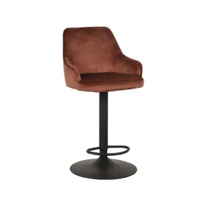 Barkruk Fender - Rust - Velours - Zithoogte 64-84
