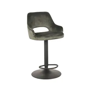 Barkruk Fer - Hunter - Velours - Zithoogte 64-84
